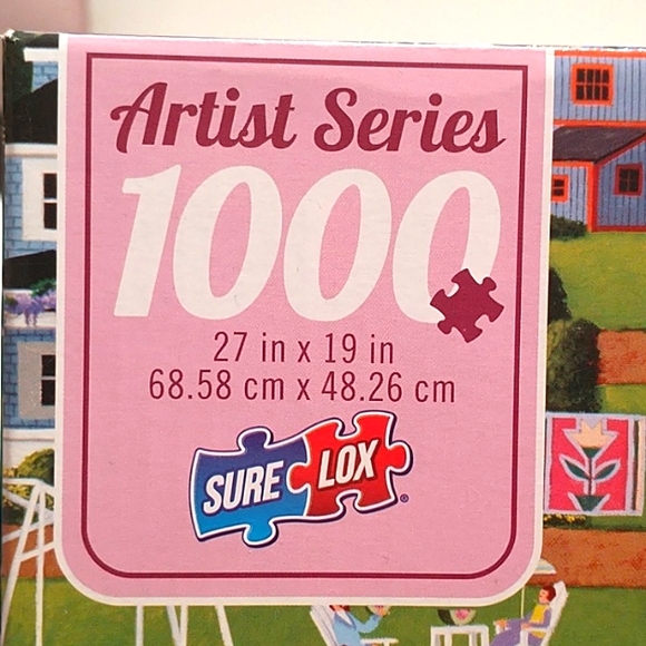 TCG Artist Series 1000 Piece Puzzle " Sunday at the Covered Bridge" - Picture 2 of 10